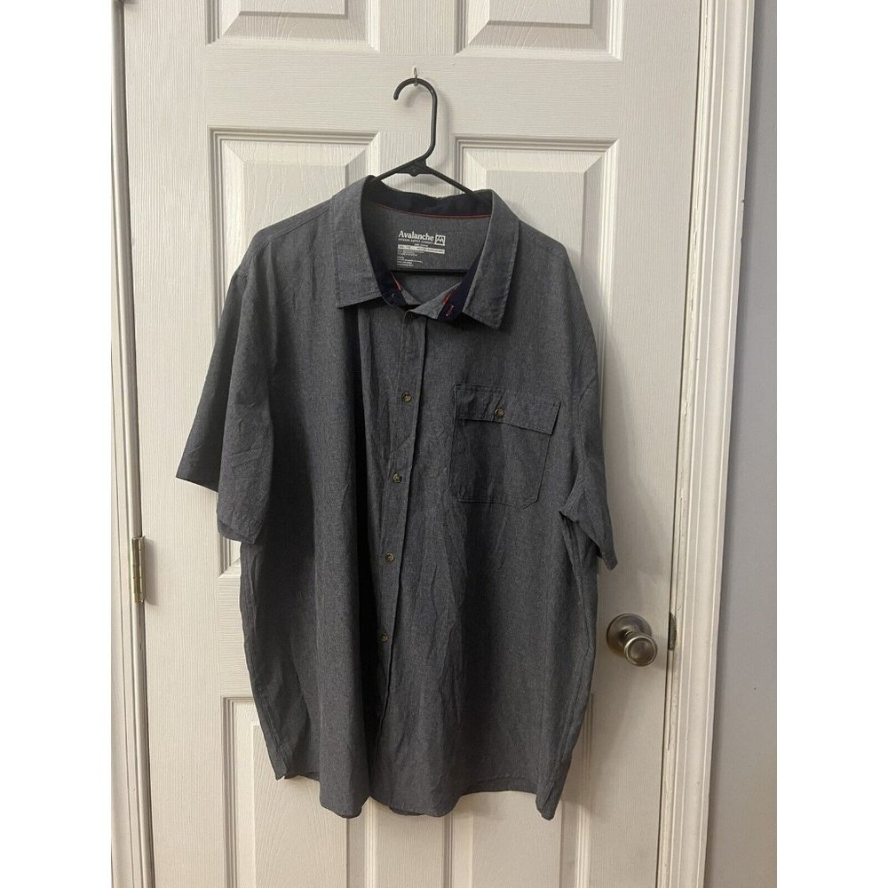 Avalanche‎ Outdoor Supply Company Mens 2XL GrayShort Sleeve Button Shirt